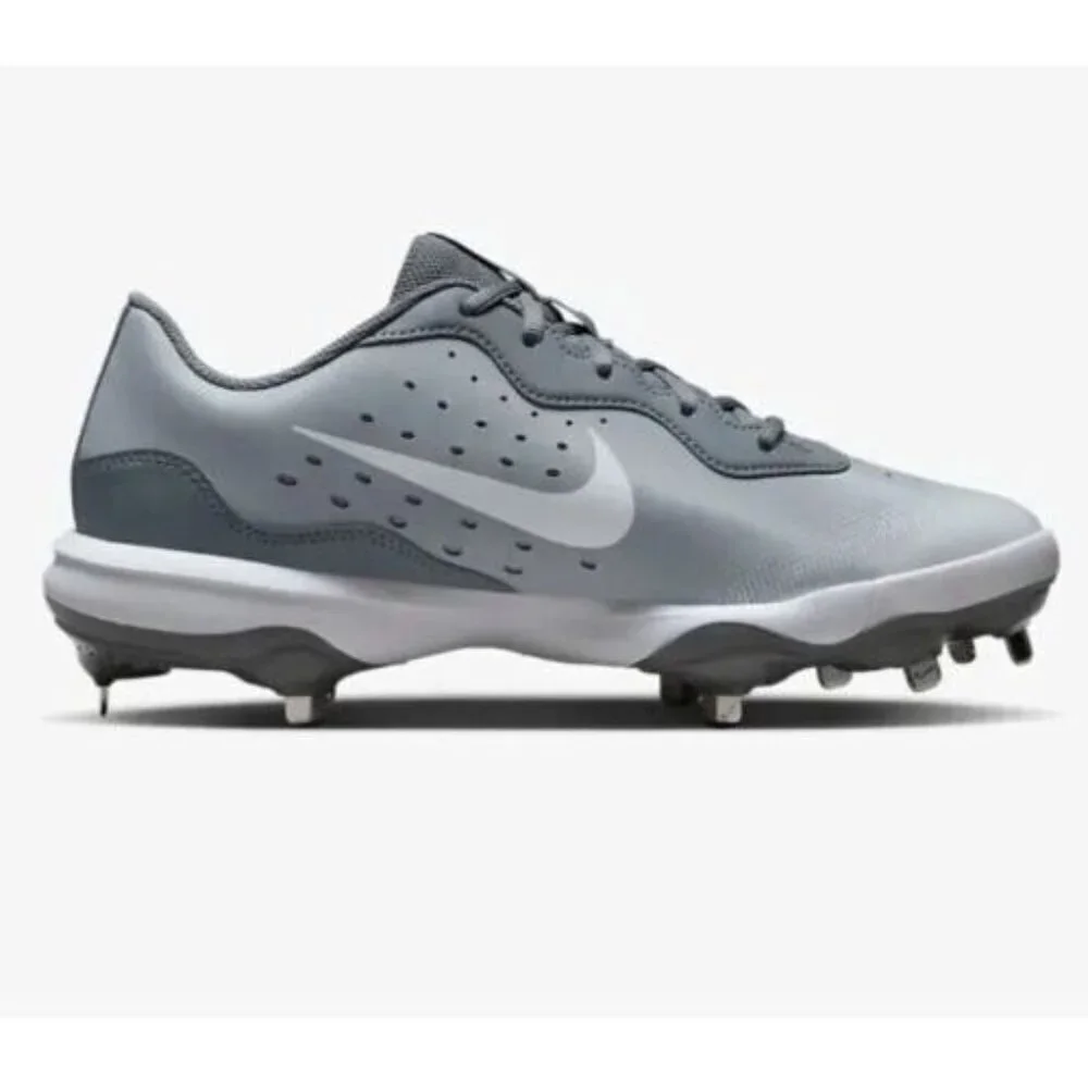 Nike Mens Alpha Huarache Varsity 4 Low Baseball Cleats Gray DJ6516-012 Size 13